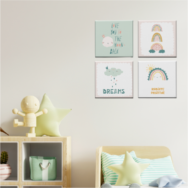 CANVAS PICTURES SET - POSITIVE (4 PIECE)